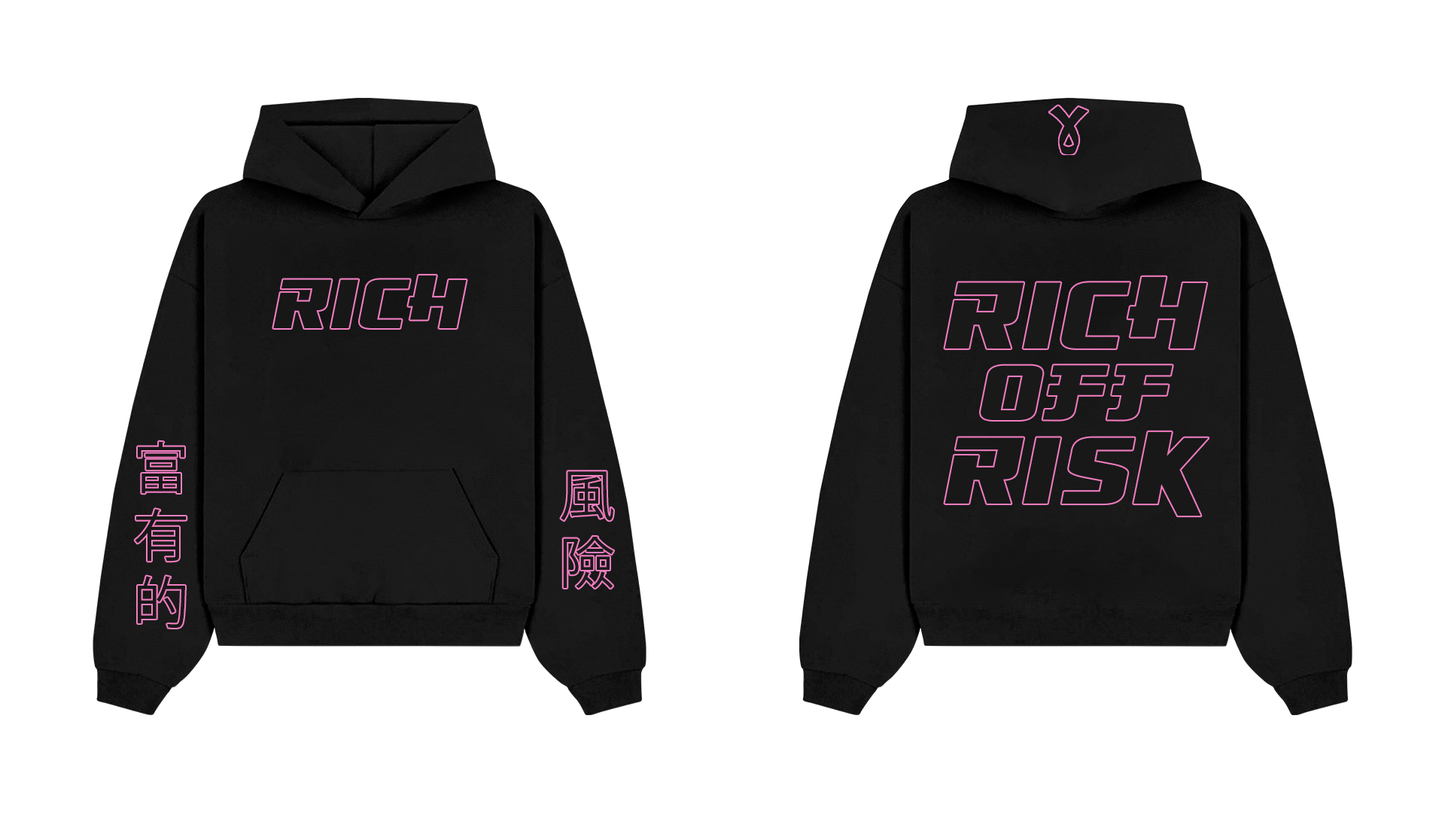 Rich off Risk CNY Breast Cancer Hoodies